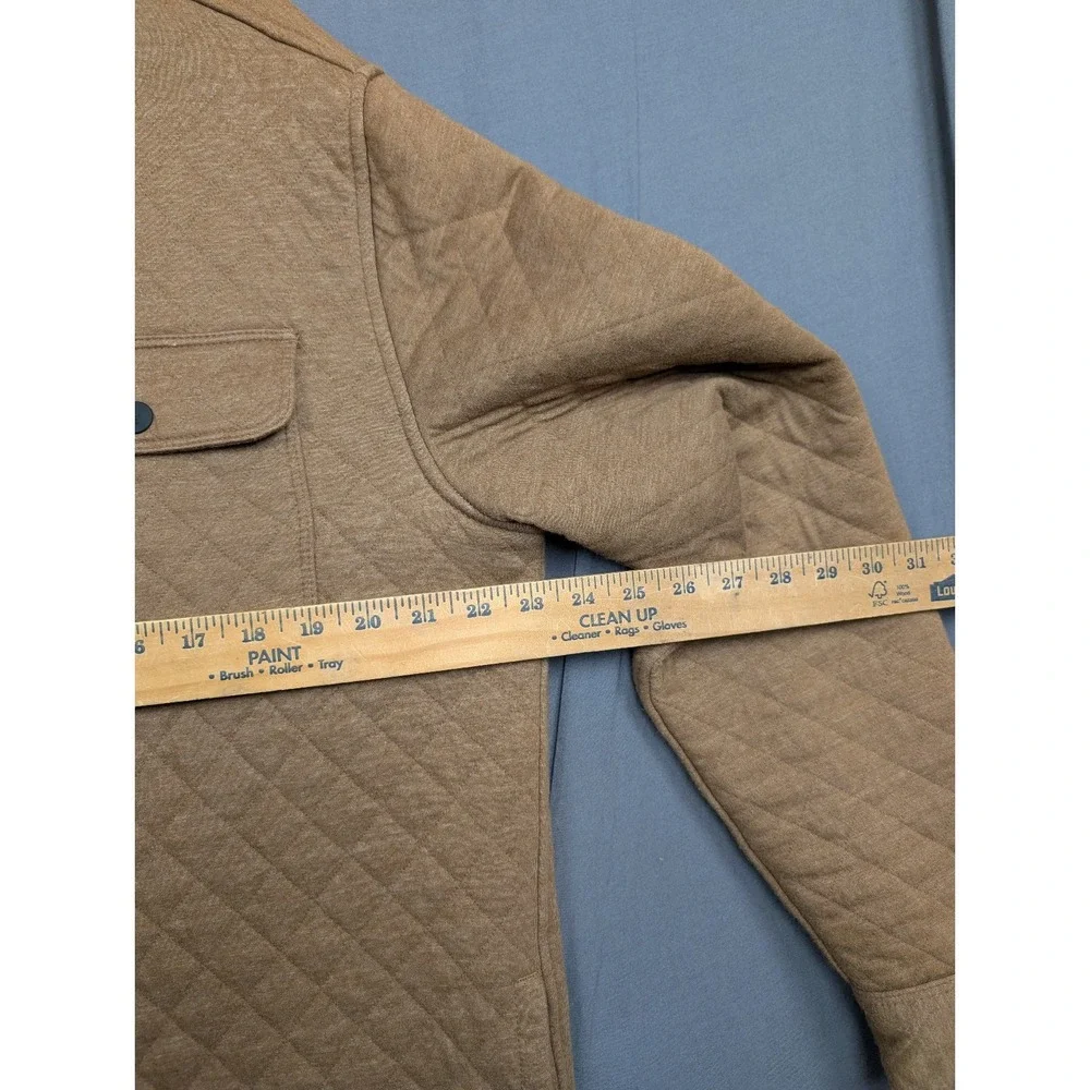 Kenneth Cole New York Women's Quilted Button-Up Shirt Jacket Tan‎ Size Large